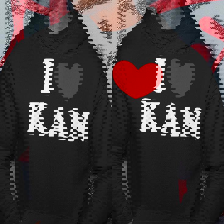 I Love Kan 私は愛する Kan パーカー 面白い贈り物