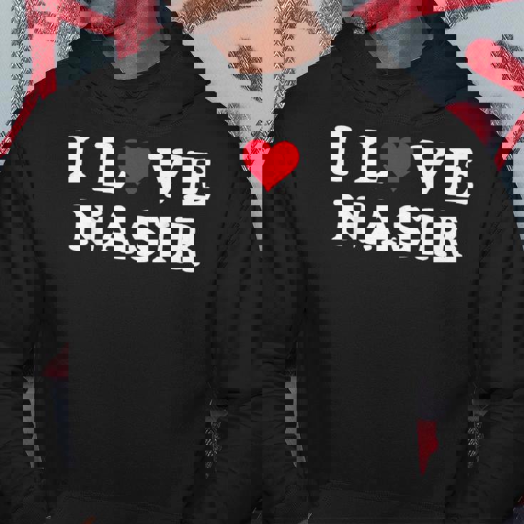 I Love Nasir マッチング ガールフレンド&ボーイフレンド ナシル名 パーカー 面白い贈り物