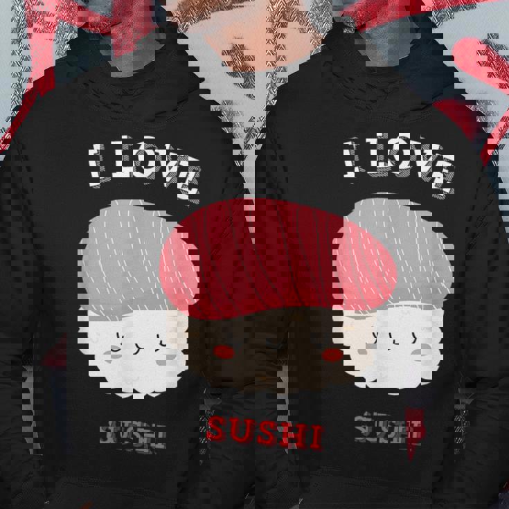 I Loveushi I Loveushi Japan Food 巻にぎり魚 パーカー 面白い贈り物