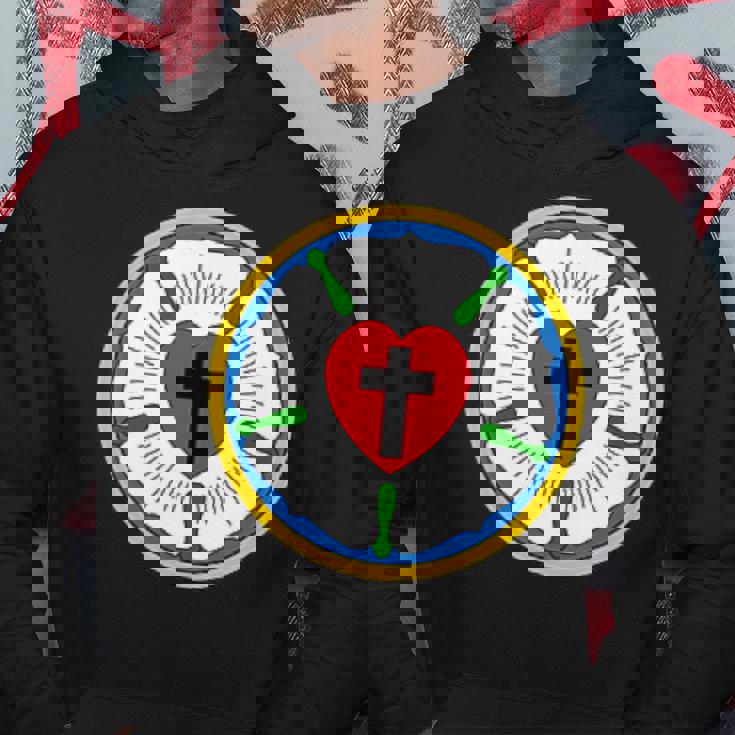 Lutheran Church Luther Roseeal ロゴ エンブレム パーカー 面白い贈り物