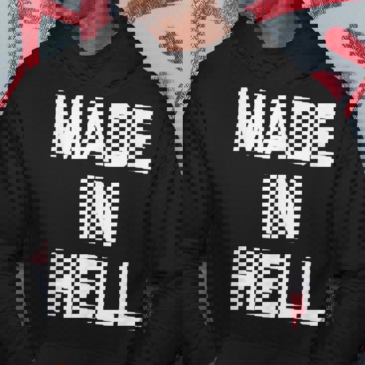 Made In Hell 面白いことわざ皮肉なノベルティ クール パーカー 面白い贈り物