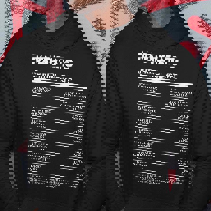 Manato 栄養成分表示 パーカー 面白い贈り物