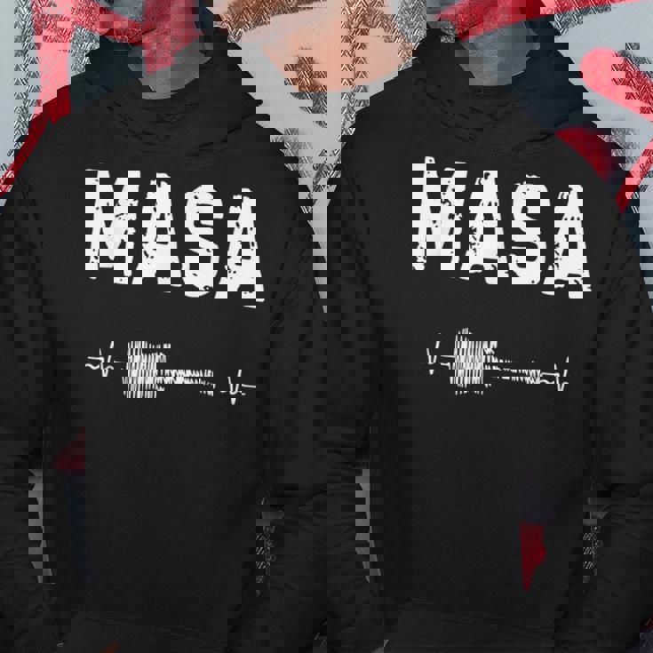 Masa ギター ハートビート 音楽 ギタリスト レトロ ヴィンテージ パーカー 面白い贈り物