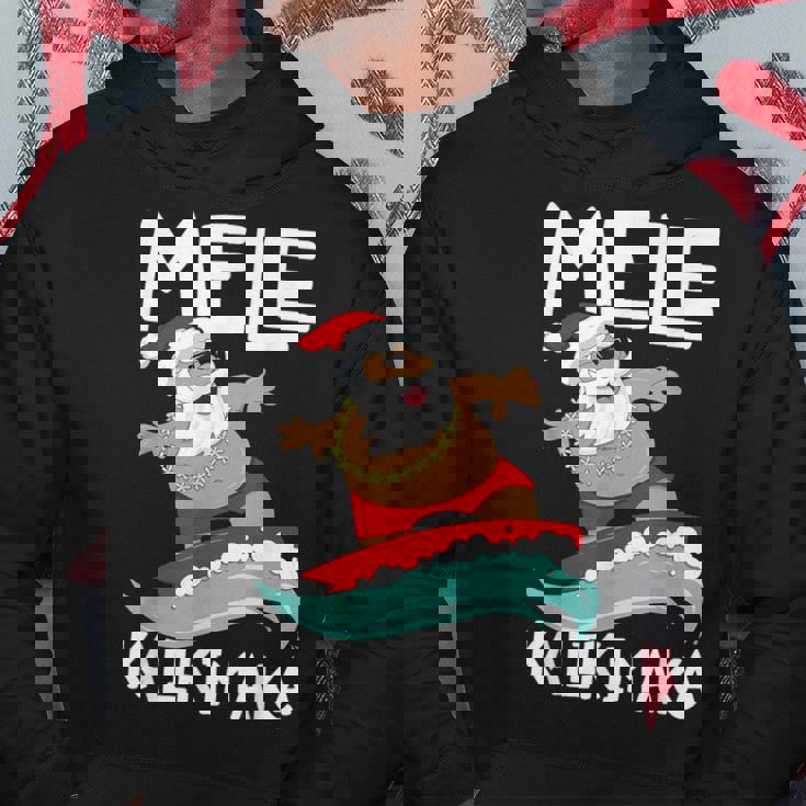 Mele Kalikimaka ハワイアン クリスマス ハワイ サーフィン サンタ パーカー 面白い贈り物