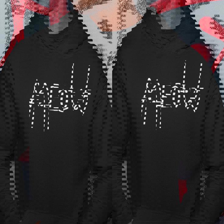 Meow 猫好き ねこ好き ネコ好きニャー猫 猫の飼い主 心電図 おもしろ 可愛い ねこ ネコ 猫 パーカー 面白い贈り物