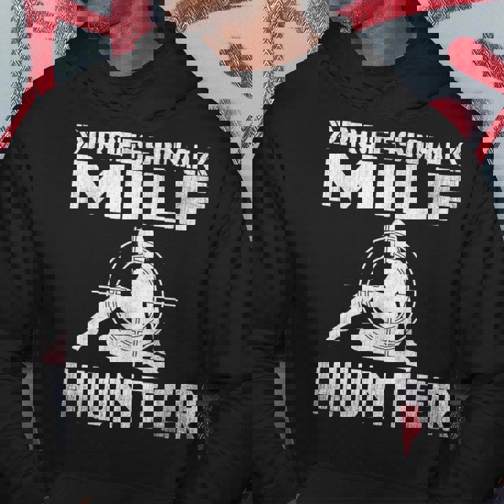 Milf Hunter シングルホットダディ アダルトジョーク パーカー 面白い贈り物