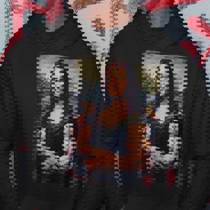 Mona Lisa 上腕二頭筋 ボディービル ジム ワークアウト 面白い モナリザ パーカー 面白い贈り物