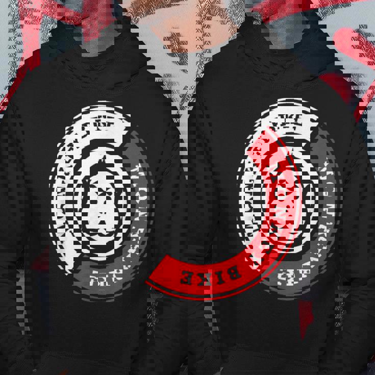 Monkey Bike レッドグラフィック パーカー 面白い贈り物