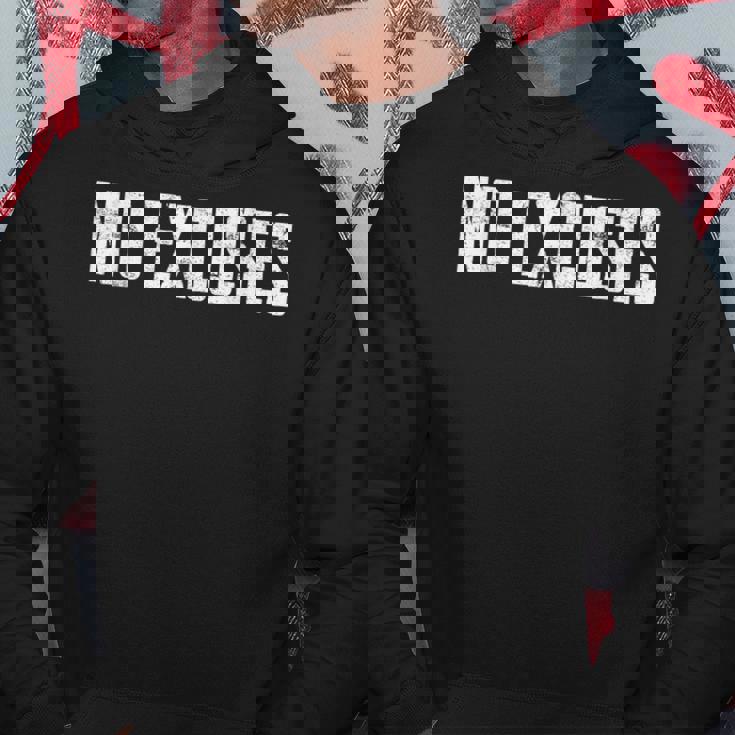 Motivation No Excuses パーカー 面白い贈り物