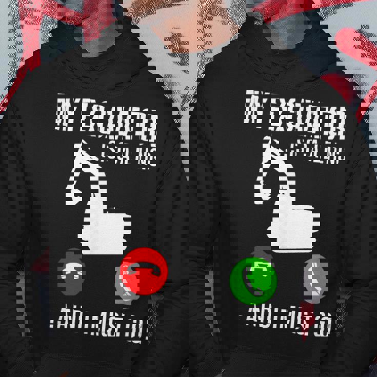 My Excavator Is Calling 面白い重機オペレーター パーカー 面白い贈り物