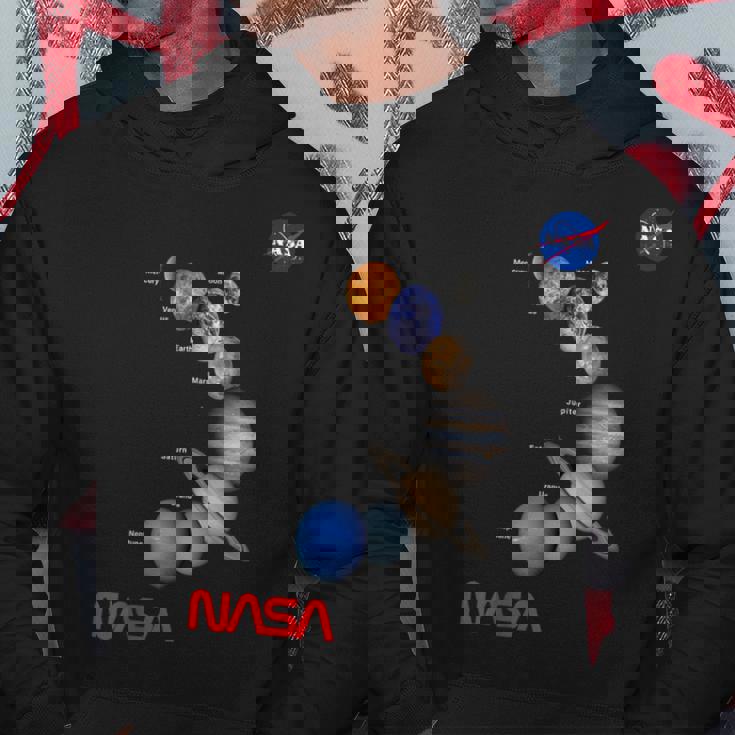 Nasa太陽系惑星ワーム記章ロゴ パーカー 面白い贈り物
