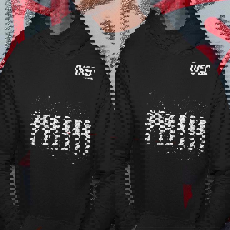 Nasa宇宙飛行士ダンシングワームロゴ パーカー 面白い贈り物