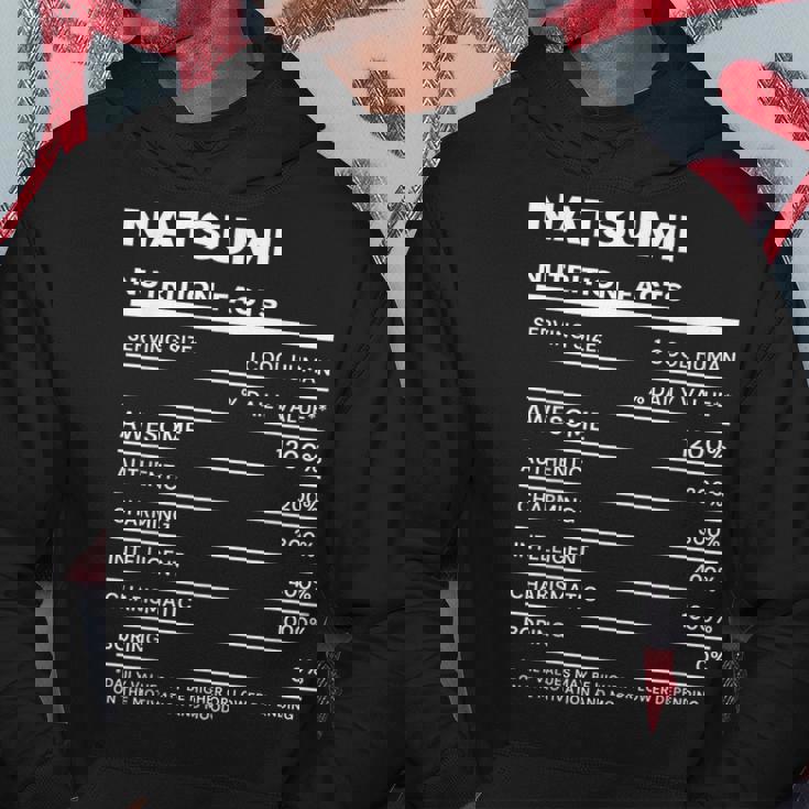 Natsumi 栄養成分表示 パーカー 面白い贈り物