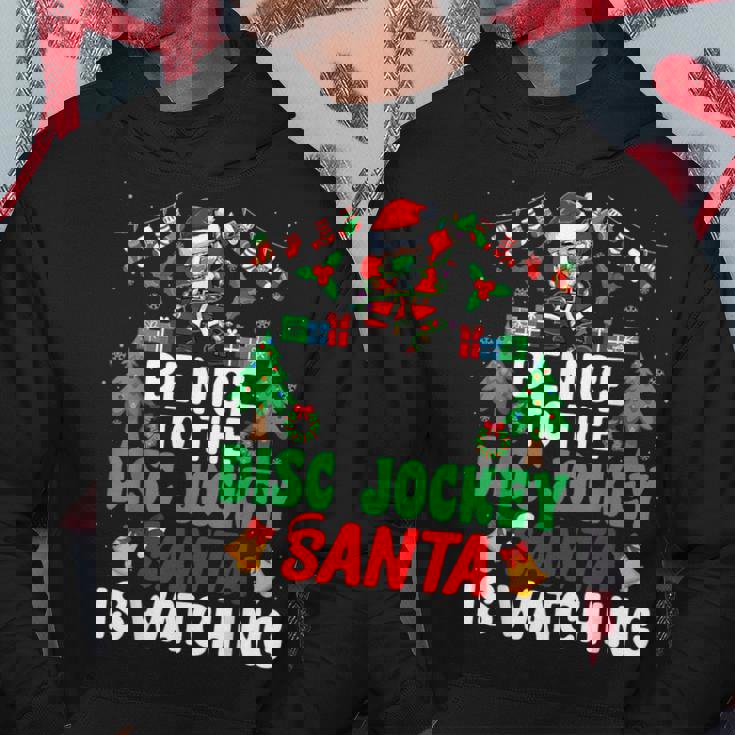 Be Nice To The Disc Jockeyanta Dj Disc Jockey Christmas パーカー 面白い贈り物