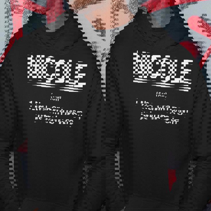 Nicole Definition ファニーファーストネーム ユーモアニックネーム ユニーク パーカー 面白い贈り物