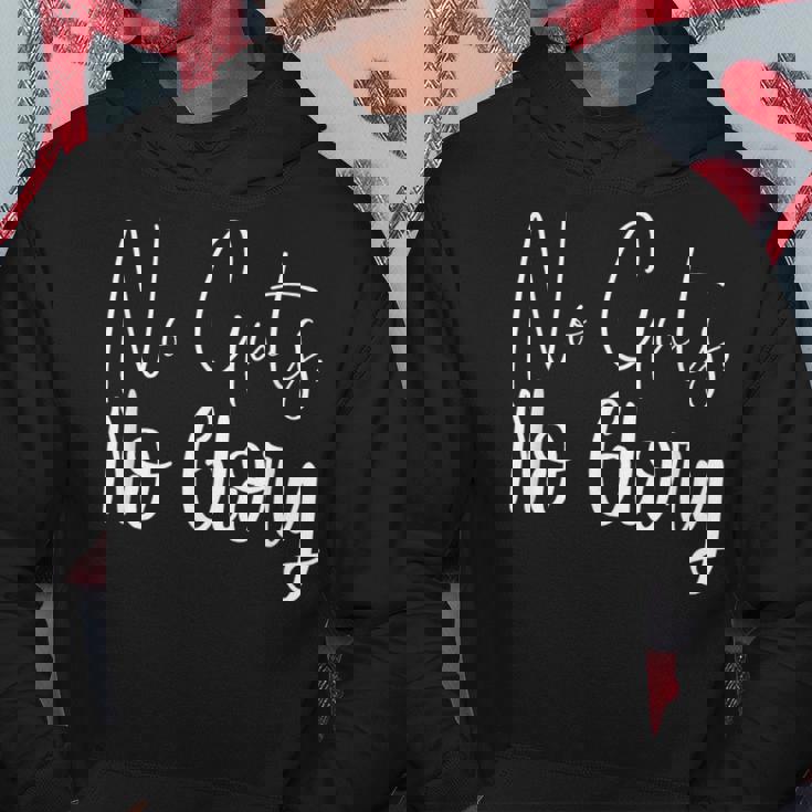 No Guts No Glory ジム ハッスル 成功 モチベーションアップ パーカー 面白い贈り物