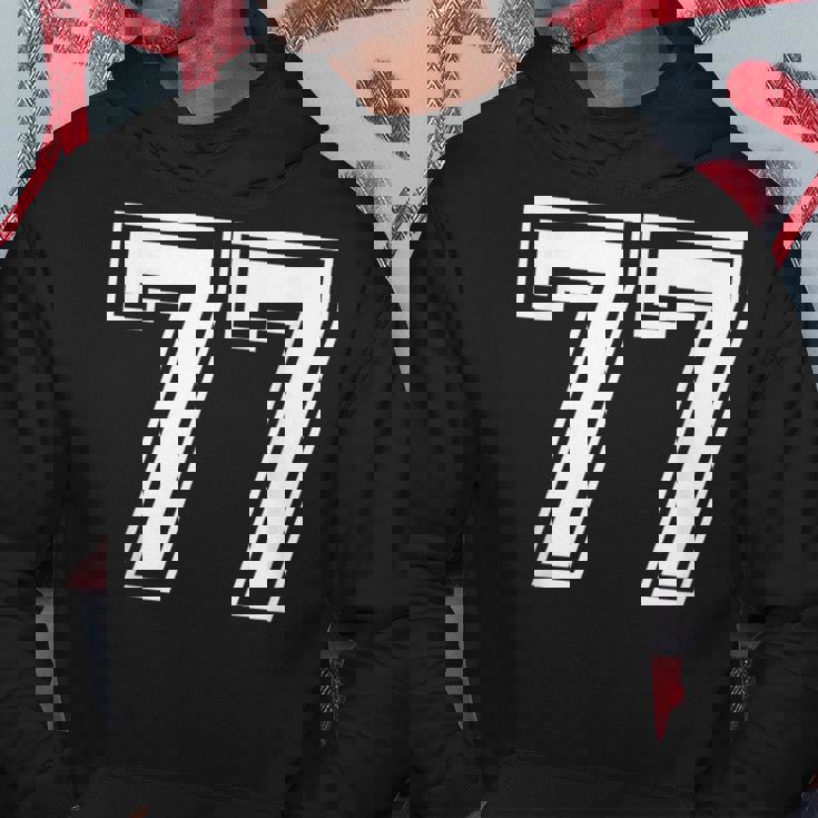 Number 77 Birthday 77Thports Player チーム番号入りジャージ パーカー 面白い贈り物