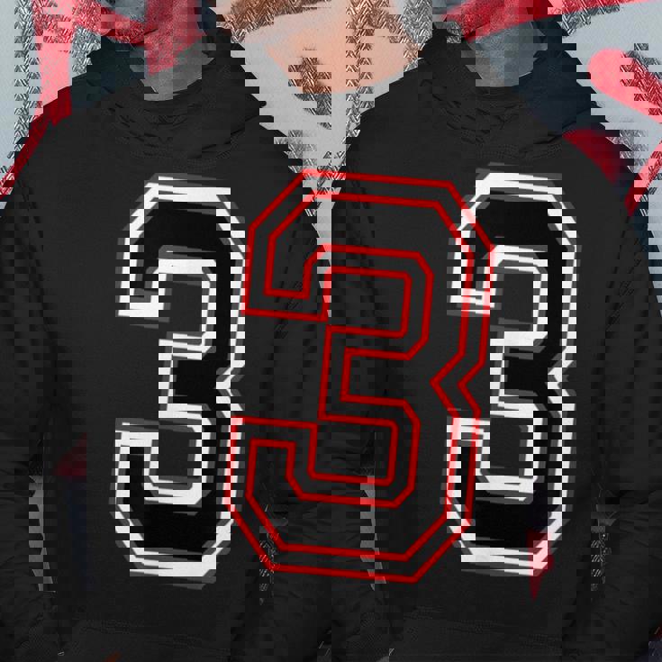 Number Numero Nummer 3 Three 3番 パーカー 面白い贈り物