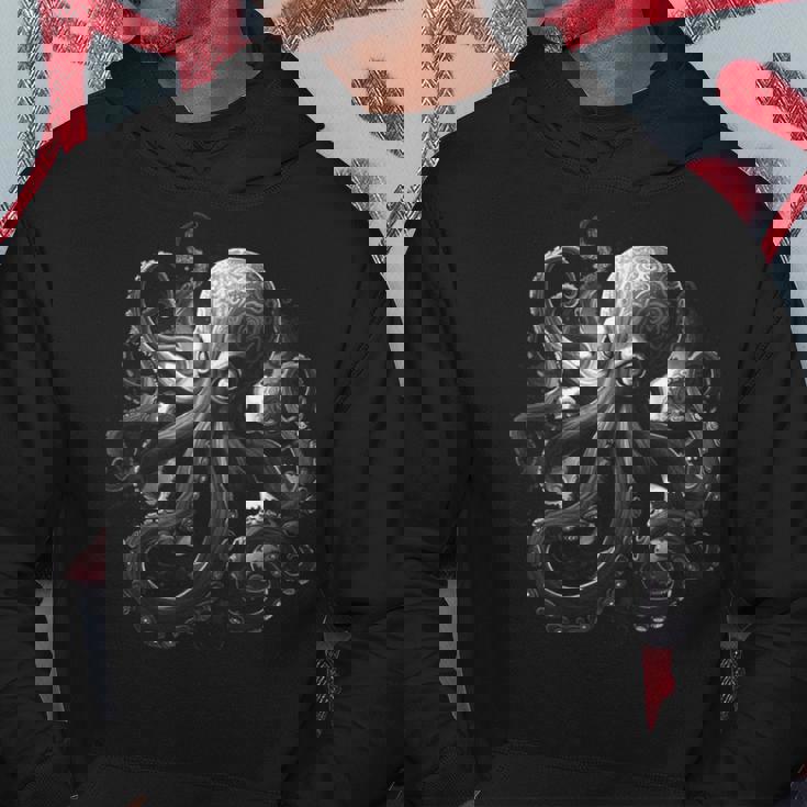 Octopus Pulpo Oceaneaquid Octopus Drawing パーカー 面白い贈り物