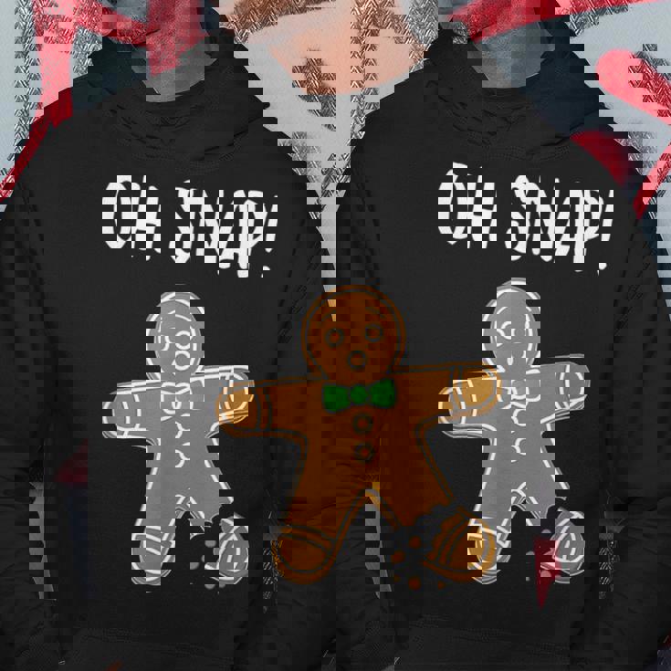 Ohnap ジンジャーブレッドマン クッキー 骨折脚 面白い パーカー 面白い贈り物