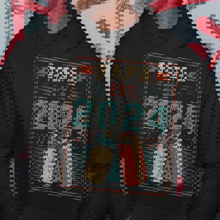 Papa Est 2024 初めてのパパ 父の日 新しい父親の父性 パーカー 面白い贈り物