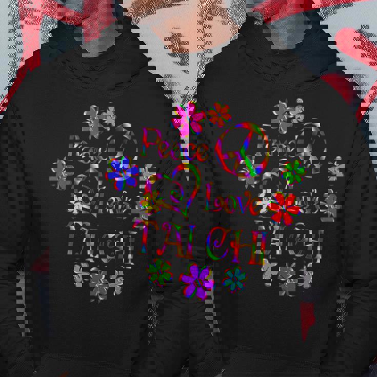 Peace Love 太極拳 パーカー 面白い贈り物