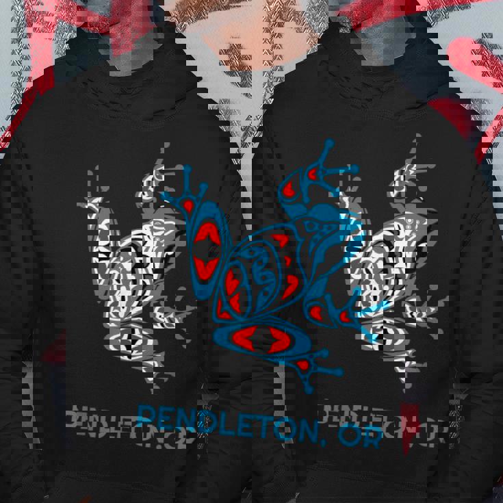 Pendleton オレゴンレッドブルフロッグ Pnw アート ネイティブアメリカン パーカー 面白い贈り物