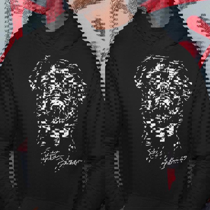 Petit Brabancon 犬のポートレート グリフォン・ウィルサイン パーカー 面白い贈り物