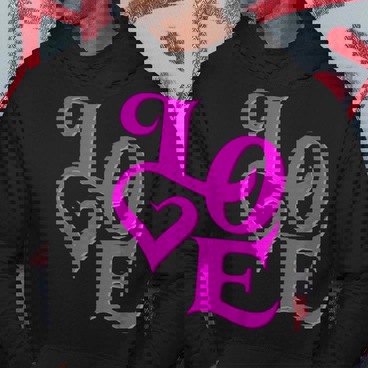 Pink Love ピンクカラーグラフィック パーカー 面白い贈り物