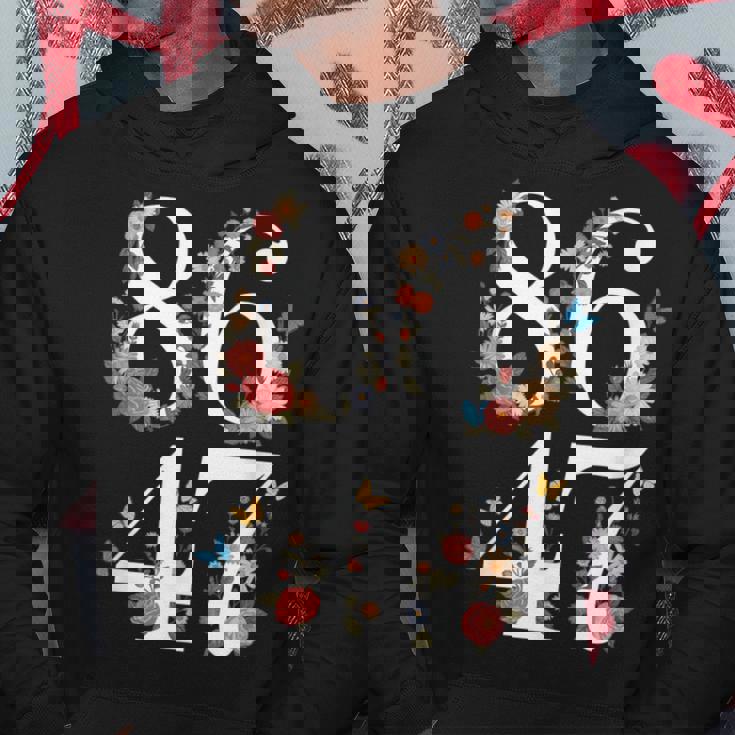 Political 8647 フローラル アンチトランプ パーカー 面白い贈り物