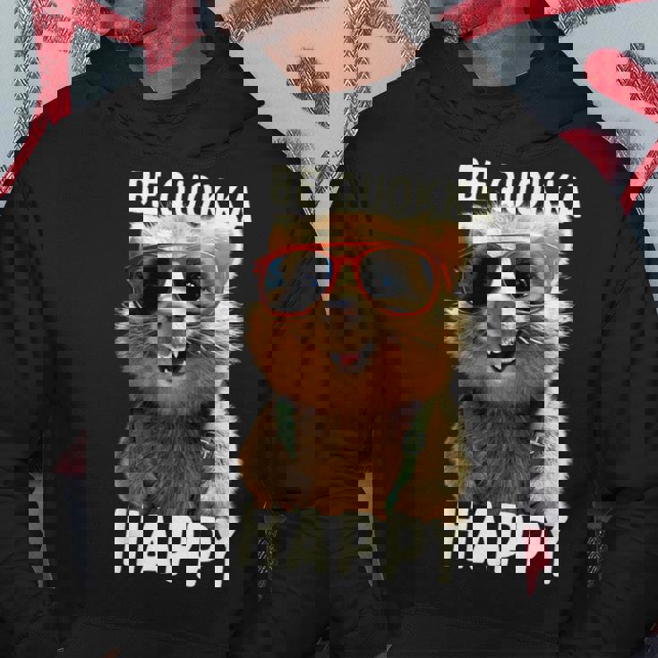 Be Quokka Happy クオッカ・ビー・クオッカ・ハッピー＆クオッカとスマイル パーカー 面白い贈り物