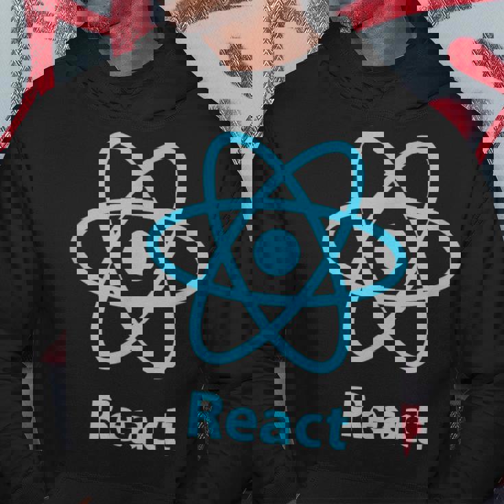 Reactjs ReactJs 公式ロゴ Javascript フレームワーク パーカー 面白い贈り物