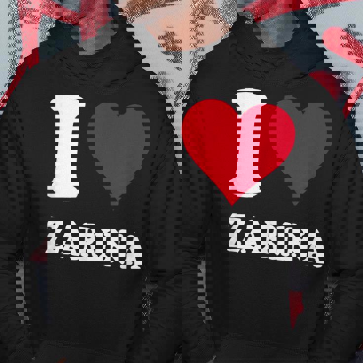 Red Heart I Love Zarina パーカー 面白い贈り物