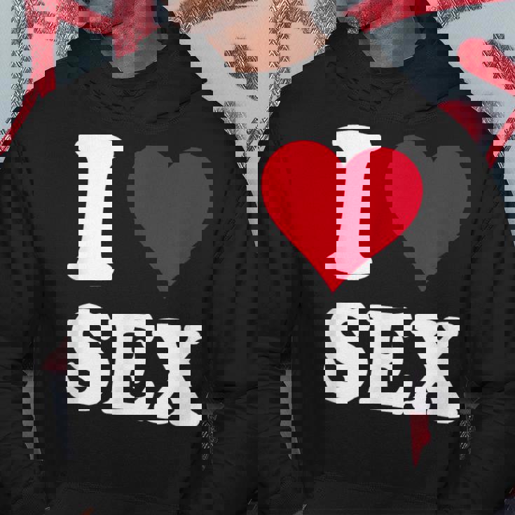 Red Heart I Loveex パーカー 面白い贈り物