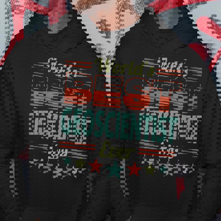 Retro Badge Worlds Best Geoscientist パーカー 面白い贈り物