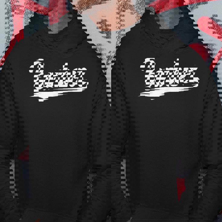 Retrowoosh Job Title Barber パーカー 面白い贈り物