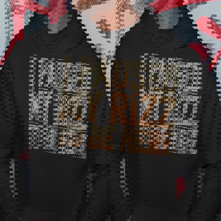 Rizz Paused 面白い ビデオゲーマー ギフト アンティーク調デザイン パーカー 面白い贈り物