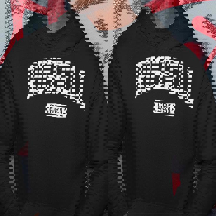 Russell Georgia Ga ビンテージ アスレチック スポーツデザイン パーカー 面白い贈り物