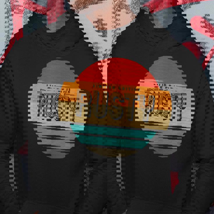 Rusty 名称 レトロ・ヴィンテージ・サンセット 限定版 パーカー 面白い贈り物