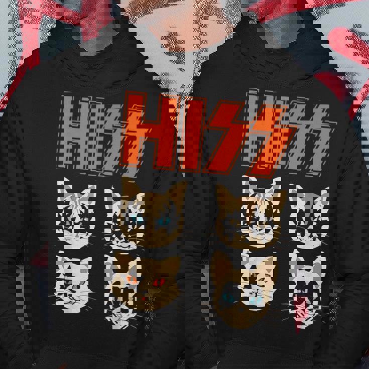 Hiss Cats ネコ Kittens ロックバンド Rock Rockin パーカー 面白い贈り物