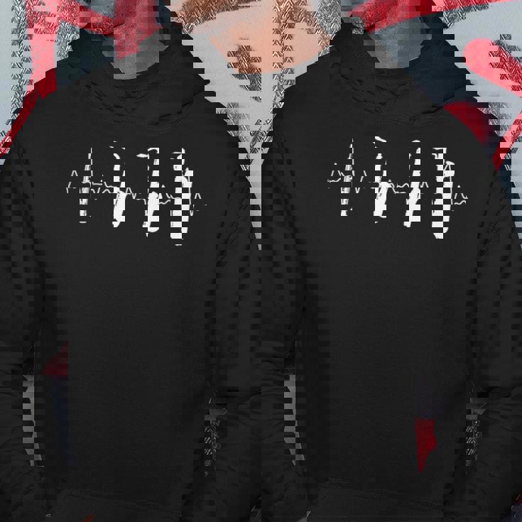 Saxophone Heartbeat Oscillates To Jazz & 音楽愛好家 パーカー 面白い贈り物