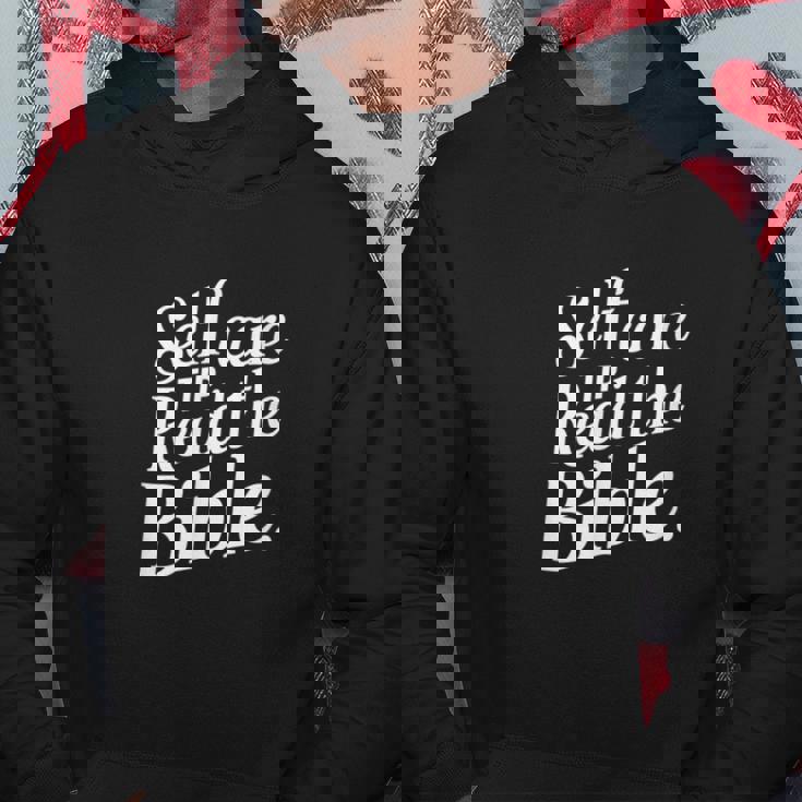 Self Care Tip Read The Bible 信仰のインスピレーション パーカー 面白い贈り物