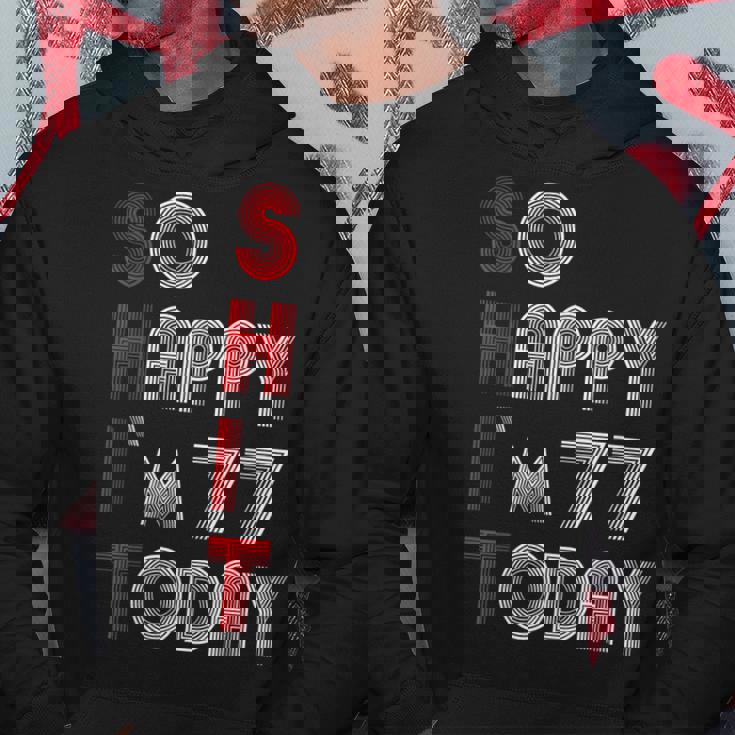 So Happy Im 77 Today 77 誕生日 77歳 77歳 誕生日 パーカー 面白い贈り物