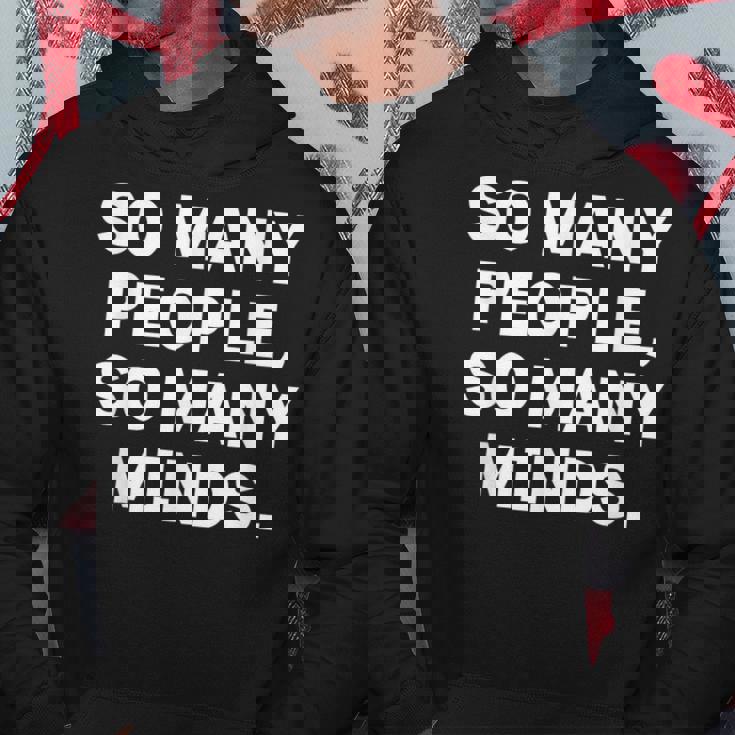 So Many Peopleo Many Minds 十人十色 英語 文字入り 格言 黒 他カラー メンズ パーカー 面白い贈り物