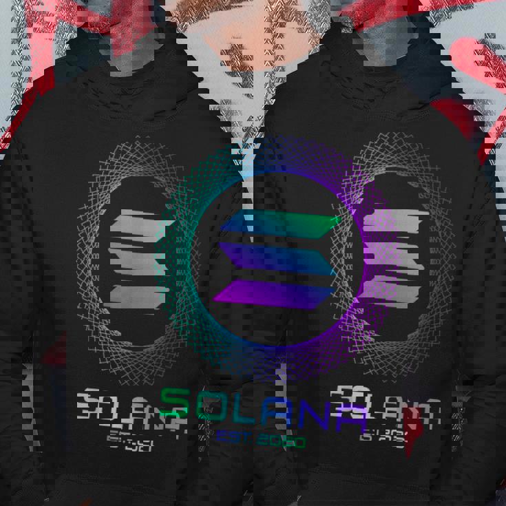 Solanaolコイン暗号ロゴブロックチェーン ソラナ パーカー 面白い贈り物