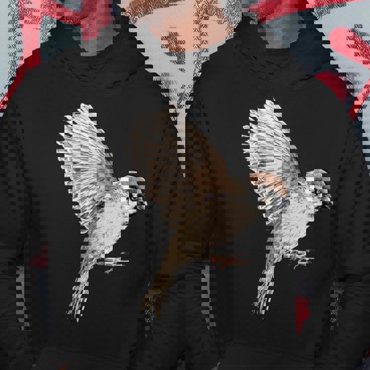 Sparrow-Spring-スズメ-春-自由-鳥-動物 パーカー 面白い贈り物