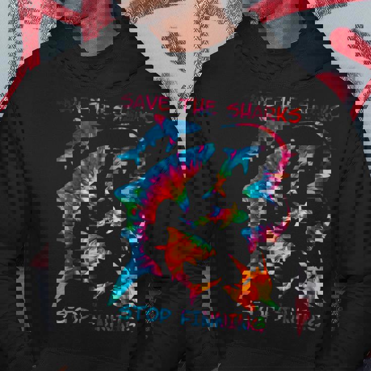 Stop Finning ジンベエザメ シュモクザメサメの種類タイダイ パーカー 面白い贈り物