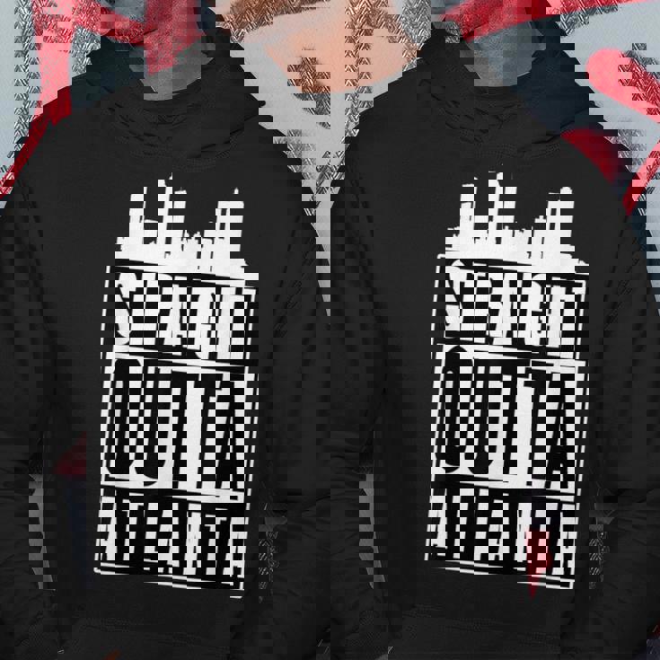 Straight Outta Atlanta 都市のシルエット パーカー 面白い贈り物