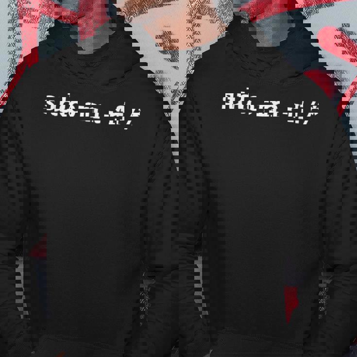 Sudo Rm -Rf 面白いlinuxコーディング パーカー 面白い贈り物