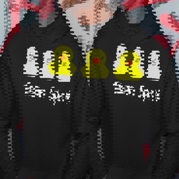 Teampirit Three イエローラバーダックグラフィックプリント パーカー 面白い贈り物